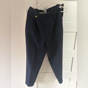 Elegant Navy Women's Straight Leg Pants